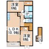 ビ・オーラ 2LDKの間取り