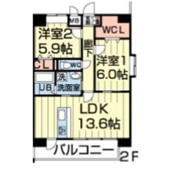 間取図 クイーンズ・イン菊陽
