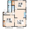 グランディオーソＡ・Ｂ 2LDKの間取り