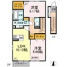 プライムコートやまが 2LDKの間取り