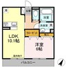 コンフィデンスK.S合志 1LDKの間取り