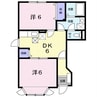 エステート 2DKの間取り