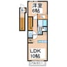 Ｐ’パラティーノ 1LDKの間取り