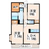 ベル・ピエース 2LDK+Sの間取り