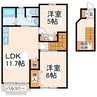 ショコラ 2LDKの間取り