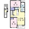 エストランダA 2LDKの間取り