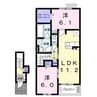 レリアンⅠⅡ 2LDKの間取り