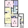 インペリアル榎鶴ABC 2LDKの間取り