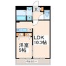 VIERA光の森 1LDKの間取り