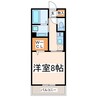 グッドラック四番館 1Kの間取り
