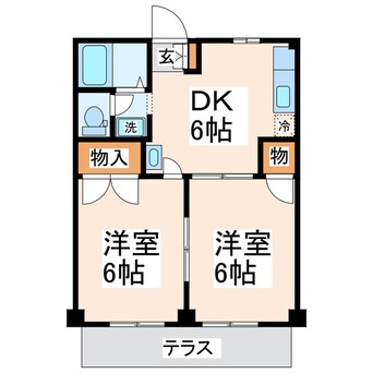 間取図 ヒルズ栗林