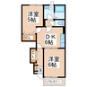 ラ・プラージュ　モア 2DKの間取り