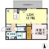 アバント 1LDKの間取り
