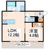シャーメゾンprost 1LDKの間取り