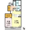 フォアモスト 1LDKの間取り