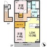 フォアモスト 2LDKの間取り