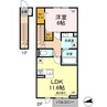 ラルジュガーデン西寺 1LDKの間取り