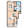 フロレゾン・ベルⅠ 1LDKの間取り
