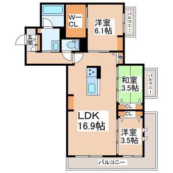 間取図 シャーメゾンBloom Stage