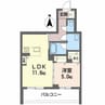 シャーメゾンComforza 1LDKの間取り