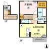 メゾンド麓Ⅱ 1LDKの間取り