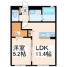 ラ　コリーナ大津 1LDKの間取り