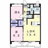 アルカンシエルＡ 2LDKの間取り