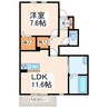 ソレジオタウン大津 1LDKの間取り