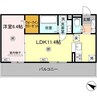 プレミール大琳寺 1LDKの間取り