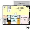 プレミール大琳寺 1LDKの間取り