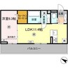 プレミール大琳寺 1LDKの間取り