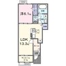 M＆H　Ⅷ 1LDKの間取り