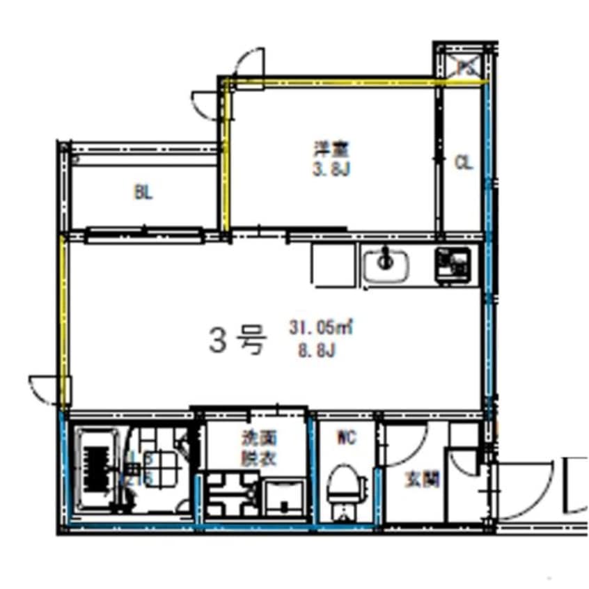 間取図 豊肥本線<阿蘇高原線>/肥後大津駅 徒歩10分 1階 1年未満