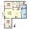 シャーメゾン光の森プレミアム 2LDKの間取り