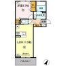 Ｄ－ＲＯＯＭ引水 1LDKの間取り