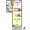 D-ROOM西寺 1LDKの間取り