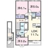 ル・プレジール　Ａ 3LDKの間取り