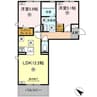 フェニックスアレシア 2LDKの間取り
