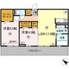 フェニックスアレシア 2LDKの間取り