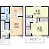 ヴィラ　アリエッタ (Villa Arietta) 2LDKの間取り