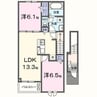 アルバカーサ　B 2LDKの間取り