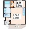 Viento大津杉水 1LDKの間取り