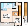 Viento大津杉水 1LDKの間取り