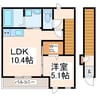 Viento大津杉水 1LDKの間取り
