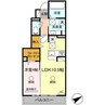 ソロモン泗水 1LDKの間取り