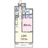 プリマ・ベラ 1LDKの間取り