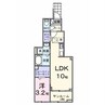 サントラップ大津南 1LDKの間取り