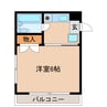 ポーラスター 1Kの間取り
