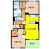 Luminous細島 2LDKの間取り