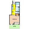 サンシャインテラス 1Kの間取り
